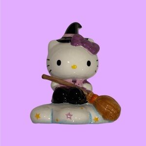 Blue Sky Clayworks Hello Kitty Flying Witch Figurine, 7-inches Height